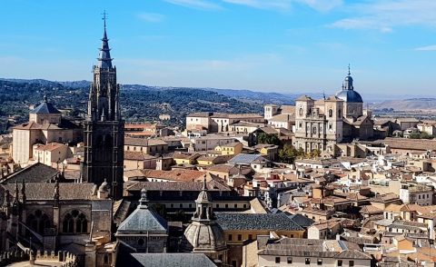 View above the city from Alcazar de Toledo, Spain